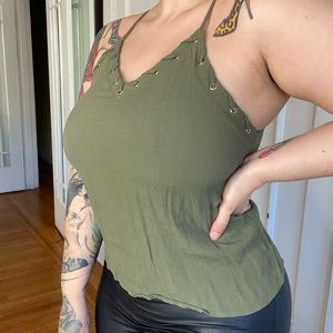 Green and gold cami